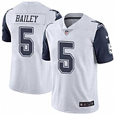 Nike Men & Women & Youth Cowboys 5 Dan Bailey White Color Rush Limited Jersey,baseball caps,new era cap wholesale,wholesale hats